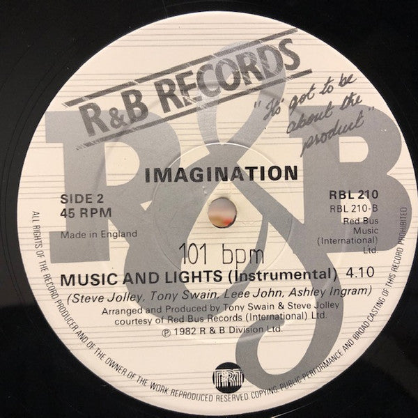 Imagination : Music And Lights (12", Single)