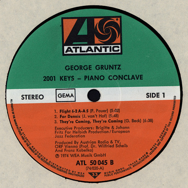 George Gruntz : 2001 Keys - Piano Conclave (LP, Album)