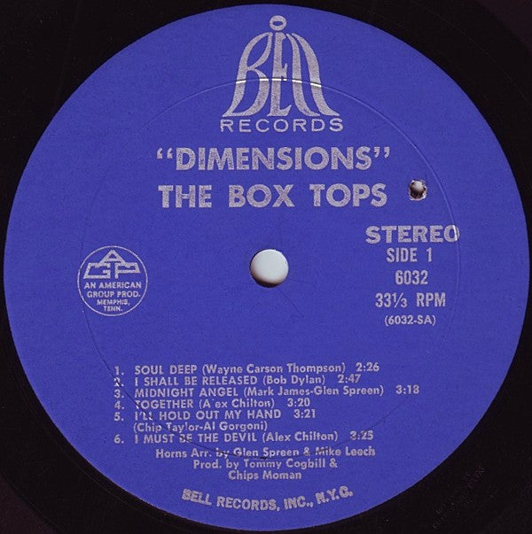 Box Tops : Dimensions (LP, Album, Mon)