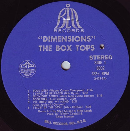 Box Tops : Dimensions (LP, Album, Mon)