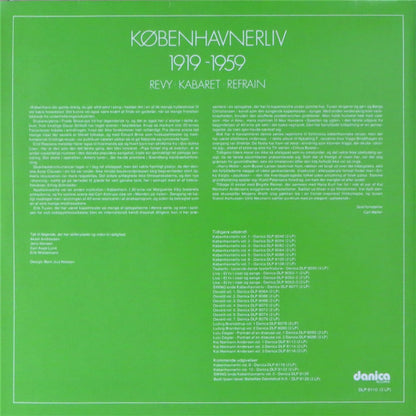 Various : Københavnerliv 1919-1959 (Revy - Kabaret - Refrain)  (2xLP, Comp)