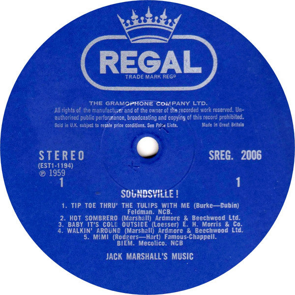 Jack Marshall's Music : Soundsville ! (LP, Comp, RE)