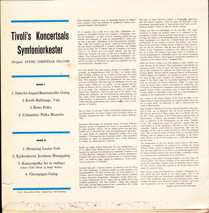 H.C. Lumbye, Tivolis Koncertsals Orkester Dirigent Svend Christian Felumb : Musik Fra Tivoli - H.C. Lumbye 1810-1874 (10", Album, Mono)