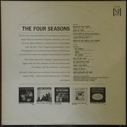 The Four Seasons : On Stage With The Four Seasons (LP, Album, Mono)