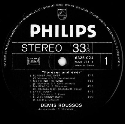 Demis Roussos : Forever And Ever (LP, Album, CID)