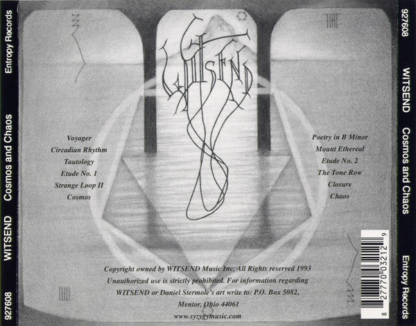 Witsend : Cosmos And Chaos (CD, Album)