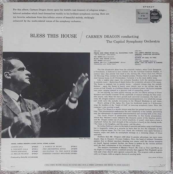 Carmen Dragon, Capitol Symphony Orchestra : Bless This House (LP, Album)