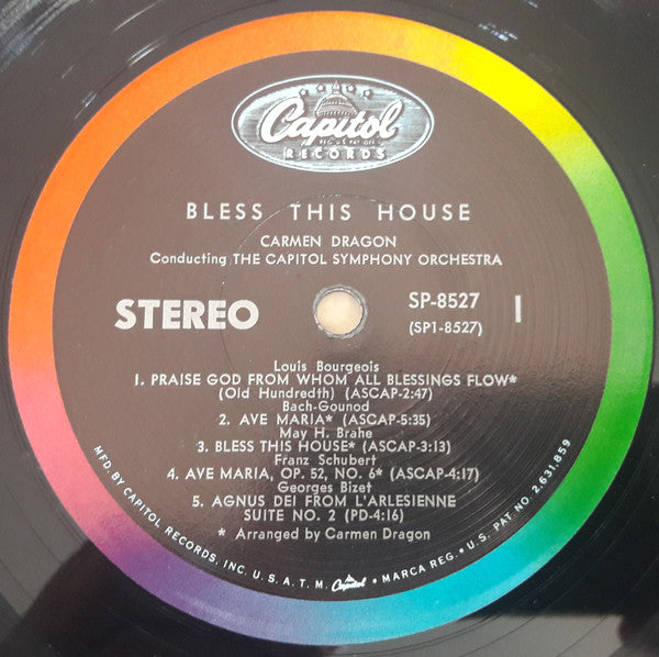 Carmen Dragon, Capitol Symphony Orchestra : Bless This House (LP, Album)