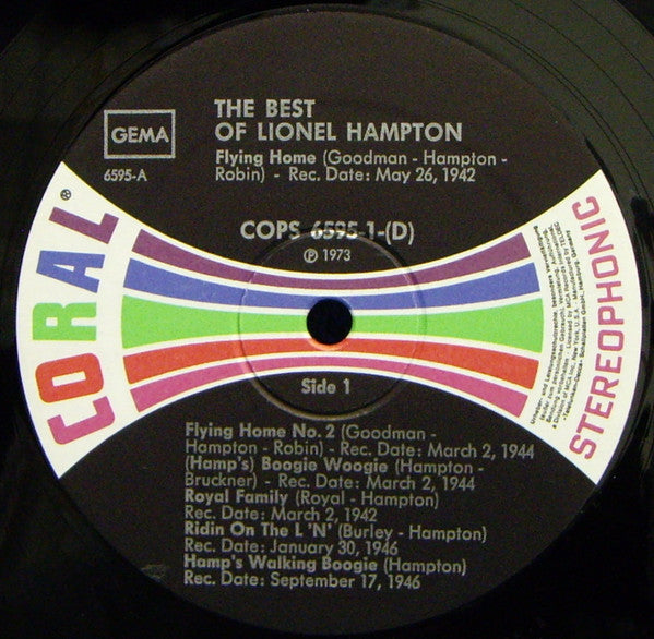 Various, Lionel Hampton : The Best Of Lionel Hampton (2xLP, Comp, Gat)