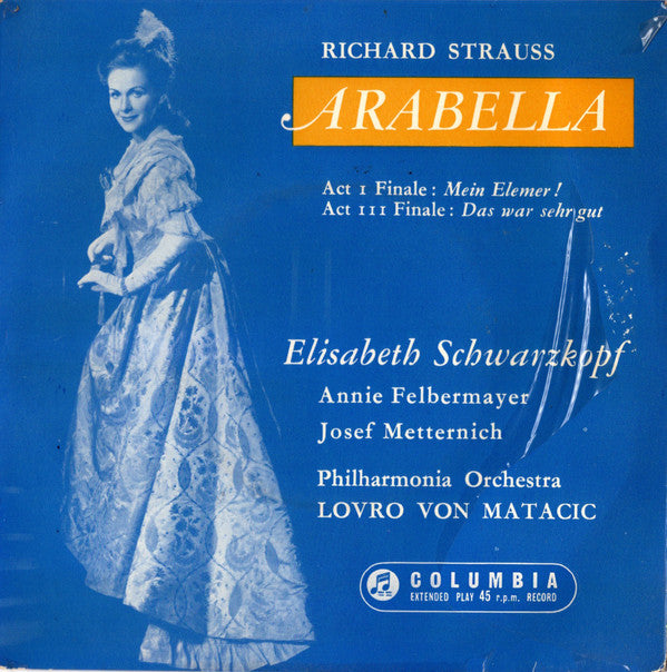 Elisabeth Schwarzkopf, Richard Strauss : Arabella. (Excerpts) (7", EP, Mono)