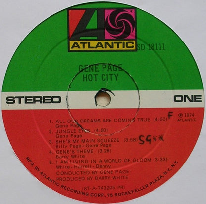 Gene Page : Hot City (LP, Album)