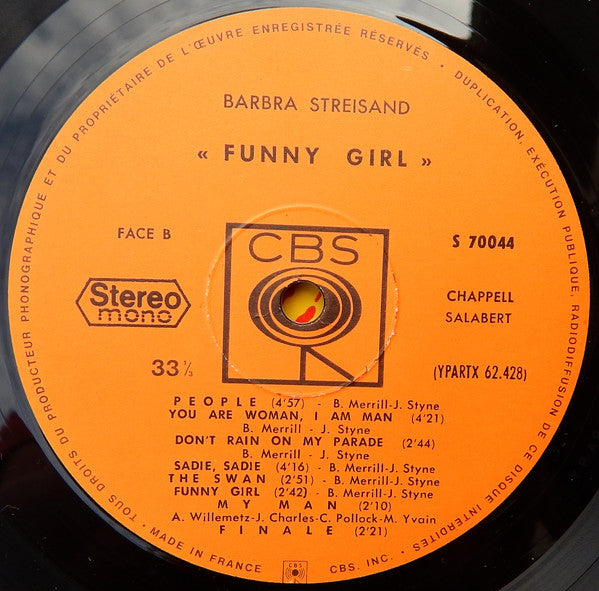 Barbra Streisand : Funny Girl (Bande Originale Du Film) (LP, Album, Gat)