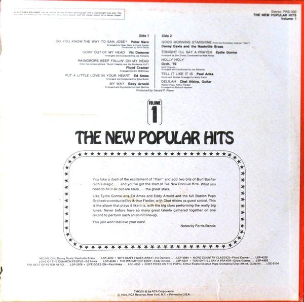 Various : The New Popular Hits (Volume 1) (LP, Comp)