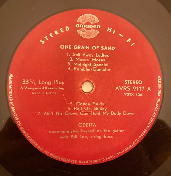 Odetta : One Grain Of Sand (LP, Album)