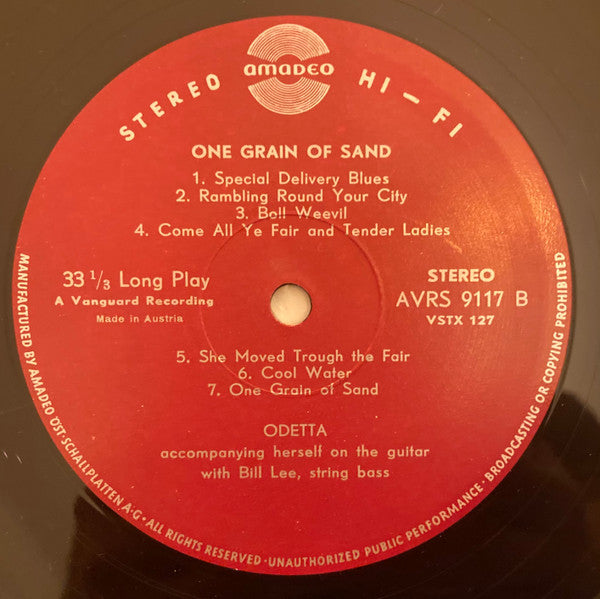 Odetta : One Grain Of Sand (LP, Album)