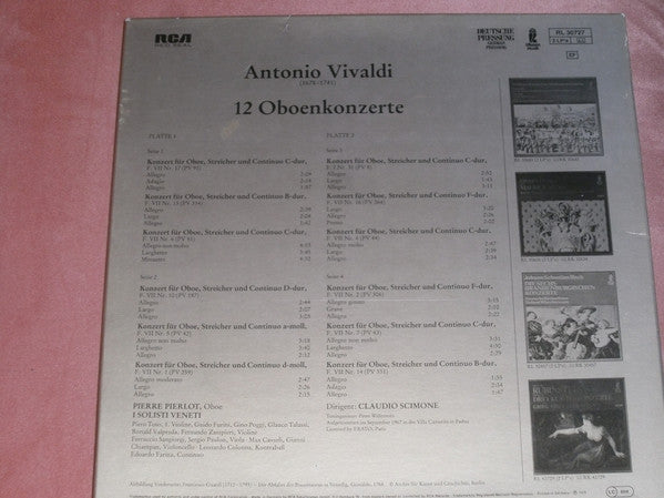 Antonio Vivaldi, I Solisti Veneti, Pierre Pierlot, Claudio Scimone : 12 Oboenkonzerte (2xLP)