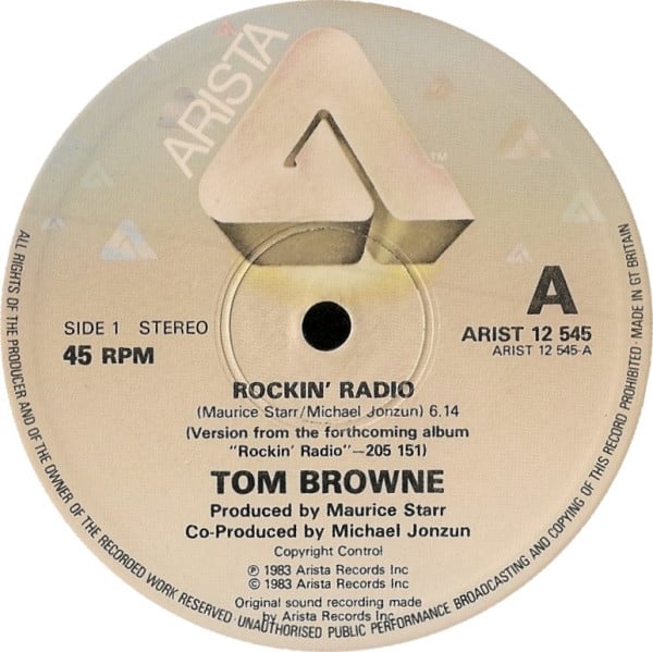 Tom Browne : Rockin' Radio (12", Single)