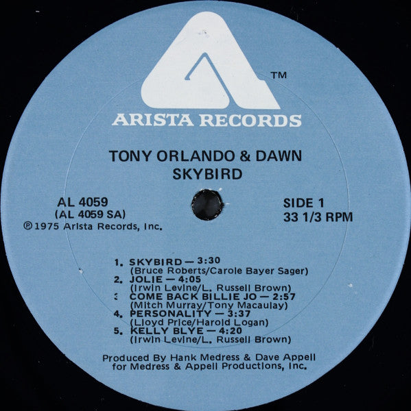 Tony Orlando & Dawn : Skybird (LP, Album)