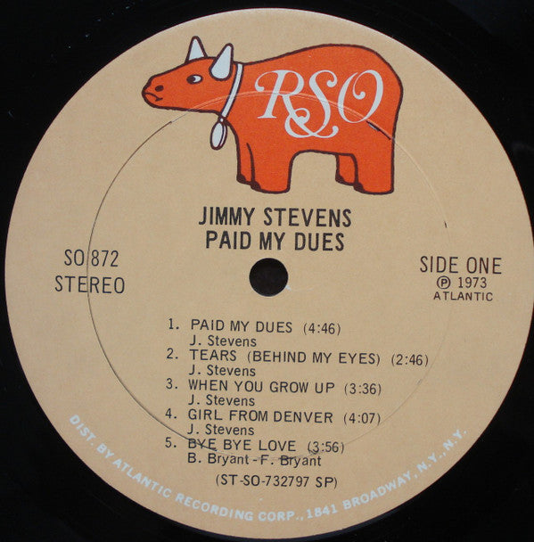 Jimmy Stevens (2) : Paid My Dues (LP, Album)