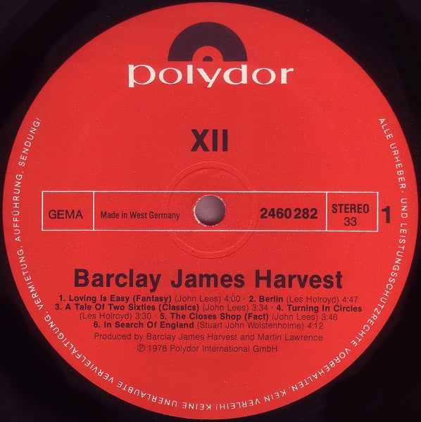 Barclay James Harvest : XII (LP, Album)