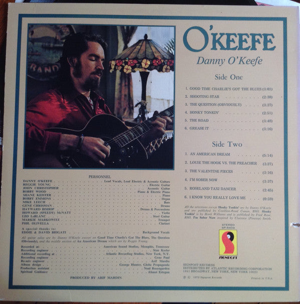 Danny O'Keefe : O'Keefe (LP, Album, CP )