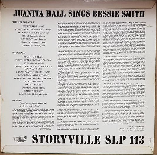 Juanita Hall With Claude Hopkins All Stars : Sings The Blues (LP, Album)