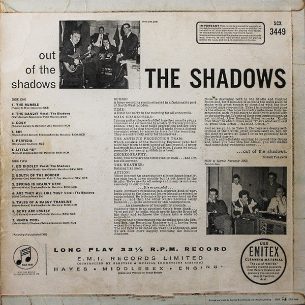 The Shadows : Out Of The Shadows (LP, Album, RE)