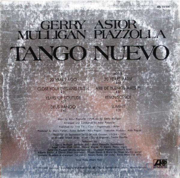 Gerry Mulligan / Astor Piazzolla : Tango Nuevo (LP, Album)