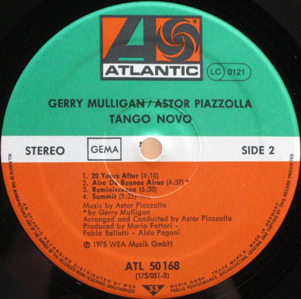 Gerry Mulligan / Astor Piazzolla : Tango Nuevo (LP, Album)