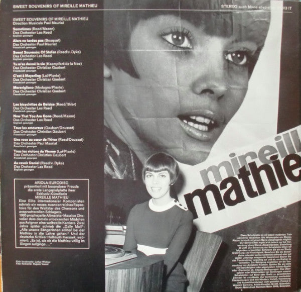 Mireille Mathieu : Sweet Souvenirs Of Mireille Mathieu (LP, Album)