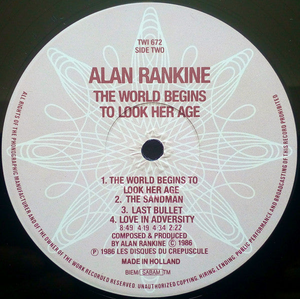 Alan Rankine : The World Begins To Look Her Age (LP, Album)