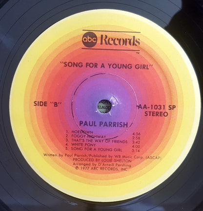 Paul Parrish : Song For A Young Girl (LP, Album)