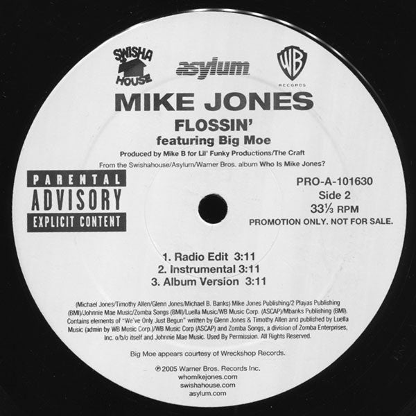 Mike Jones (2) : Screw Dat / Flossin' (12", Promo)