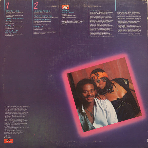 Peaches & Herb : 2 Hot! (LP, Album)