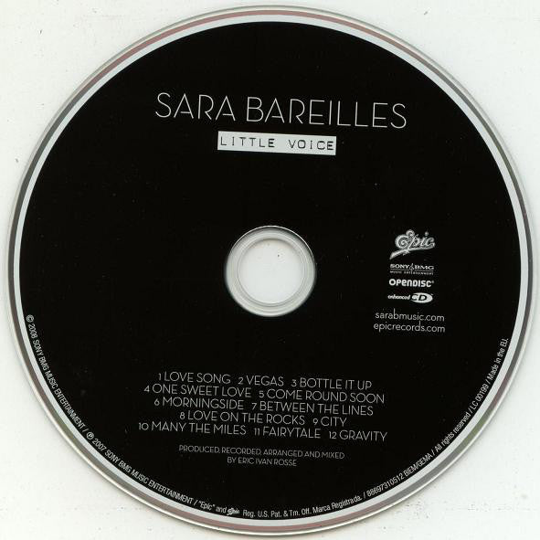 Sara Bareilles : Little Voice (CD, Album, Enh, Ope)