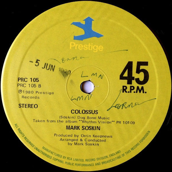 Mark Soskin : Walk Tall / Colossus (12")