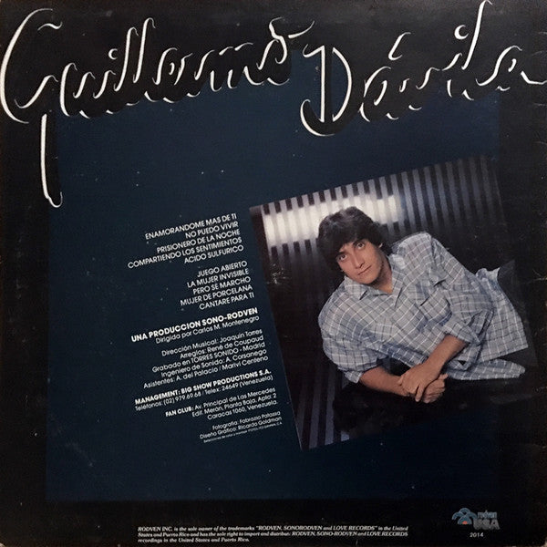 Guillermo Davila : Cantare Para Ti (LP)