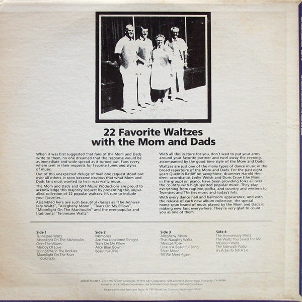 The Mom And Dads : 22 Favorite Waltzes (2xLP, Album)