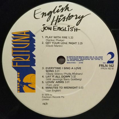 Jon English (3) : English History (LP, Album, Comp)