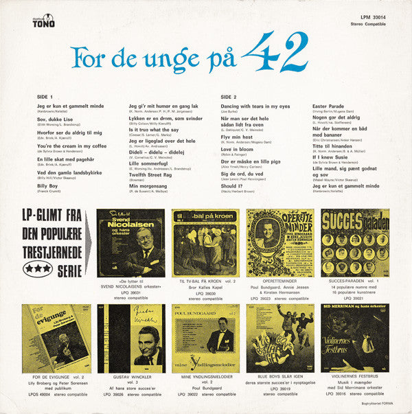 Susse Wold Og Peter Sørensen (2) Med Willy Sørensens Orkester : For De Unge På 42 (LP)