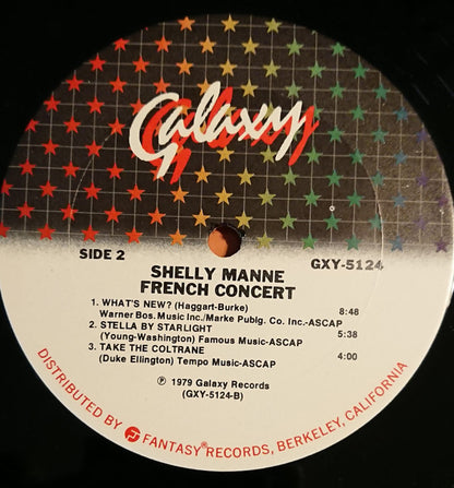 Shelly Manne Quartet Featuring Lee Konitz : French Concert (LP, Album)