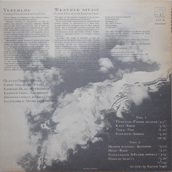 Fagrir Fuglar Við Karsten Vogel : Veðurlög - Weather Music (LP, Album)