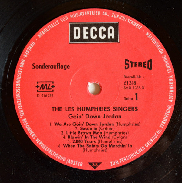 Les Humphries Singers : Goin' Down Jordan (LP, Album, S/Edition)