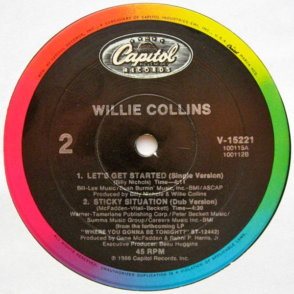 Willie Collins : Let's Get Started (12")