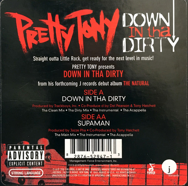 Pretty Tony (12) : Down In Tha Dirty / Supaman (12")