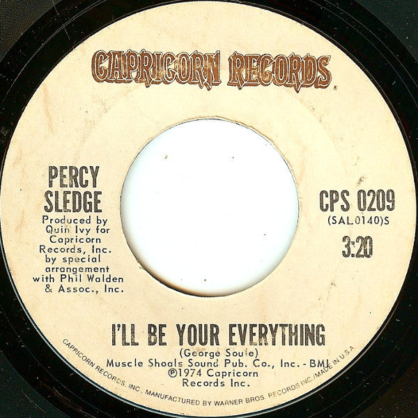 Percy Sledge : I'll Be Your Everything / Blue Water (7", Ter)