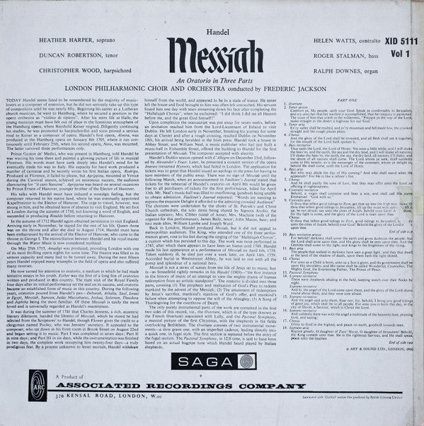 Georg Friedrich Händel - The London Philharmonic Choir And The London Philharmonic Orchestra Conducted By Frederick Jackson : Messiah (2xLP, Album)