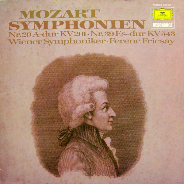 Wolfgang Amadeus Mozart : Symphonien Nr.29 A-dur Kv 201 Nr.39 Es-dur Kv 543 (LP, Comp)