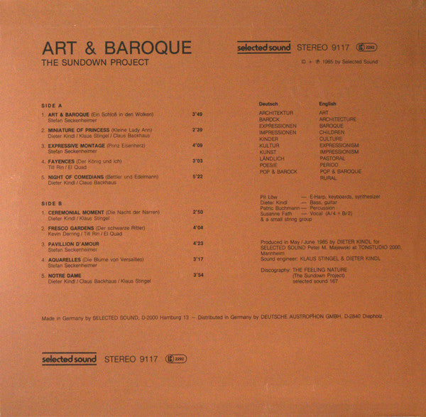 The Sundown Project : Art & Baroque (LP, Album)