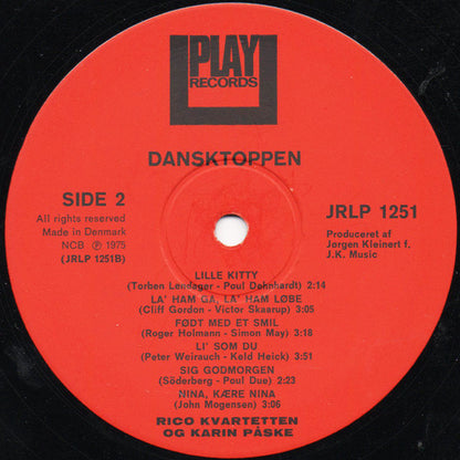 Rico Kvintetten Og Karin Påske : Dansktoppen (LP, Album)